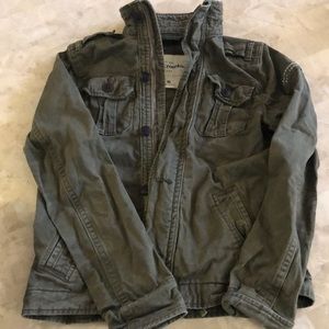 Abercrombie Kids /olive green cargo utility jacket